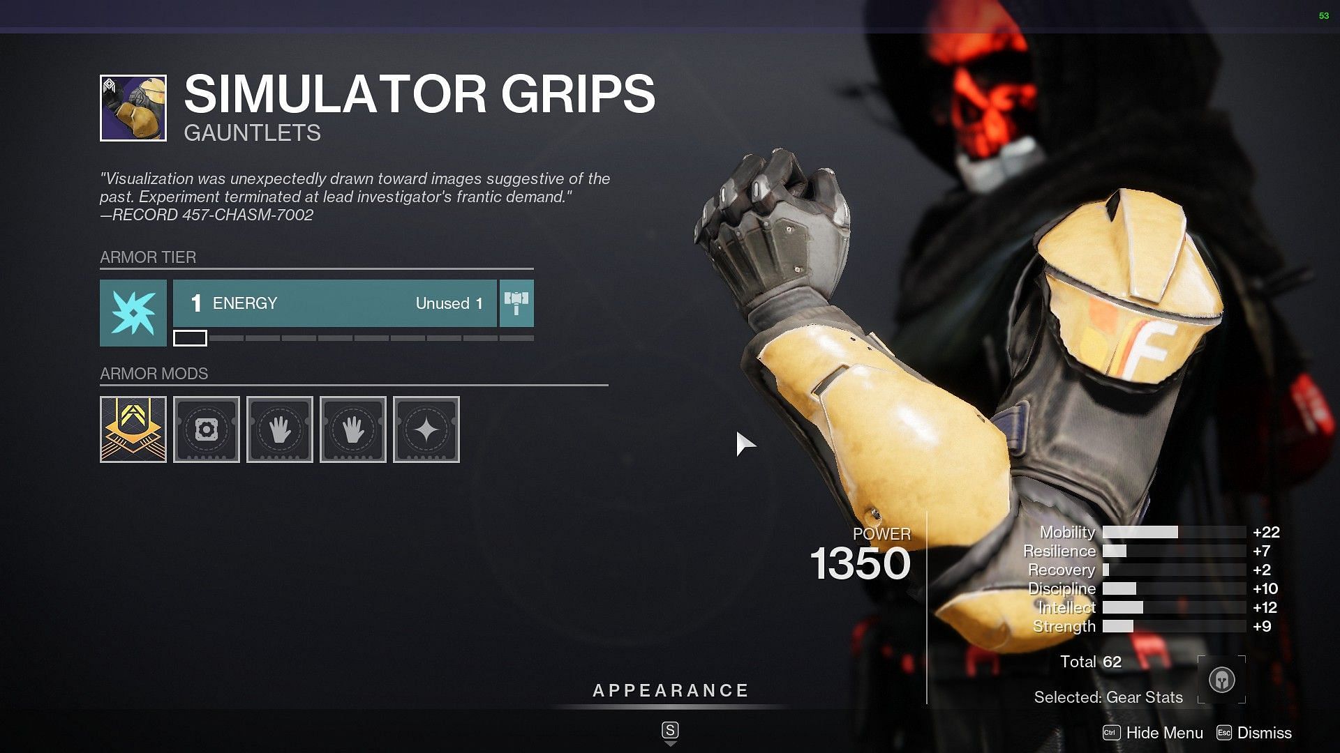 Gauntlets this week at Xur (Image via Bungie)